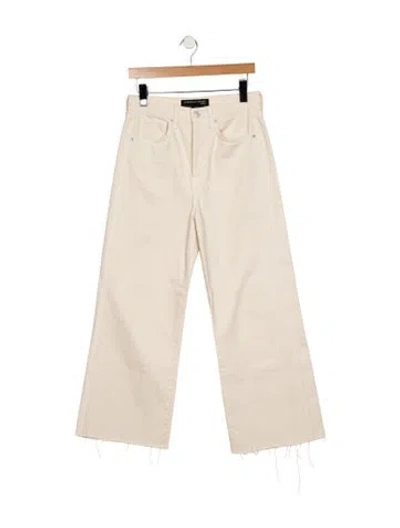 Pre-owned Veronica Beard High-rise Wide Leg Jeans In Neutral