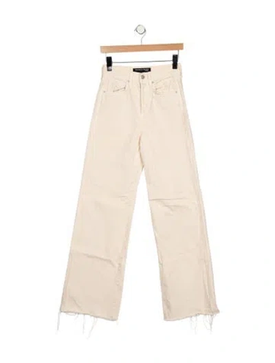 Pre-owned Veronica Beard High-rise Wide Leg Jeans In Neutral