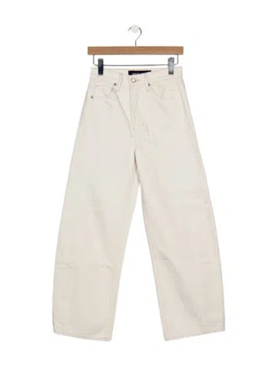 Pre-owned Veronica Beard High-rise Wide Leg Jeans In Neutral