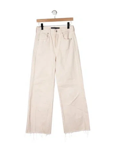 Pre-owned Veronica Beard High-rise Wide Leg Jeans In Neutral