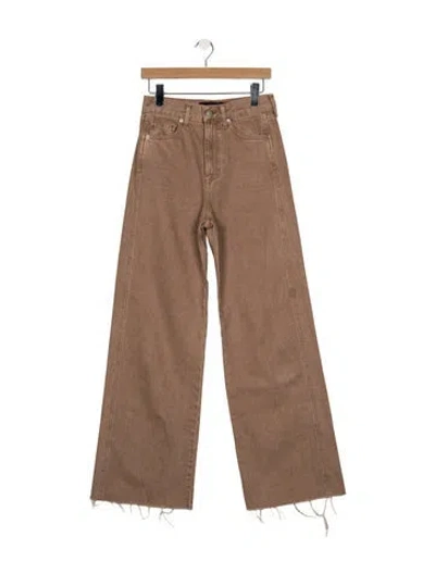 Pre-owned Veronica Beard High-rise Wide Leg Jeans In Neutral