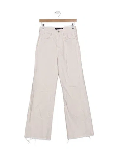 Pre-owned Veronica Beard High-rise Wide Leg Jeans In Neutral