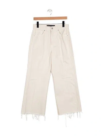 Pre-owned Veronica Beard High-rise Wide Leg Jeans In Neutral