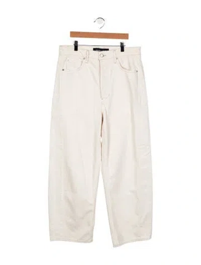 Pre-owned Veronica Beard High-rise Wide Leg Jeans In Neutral
