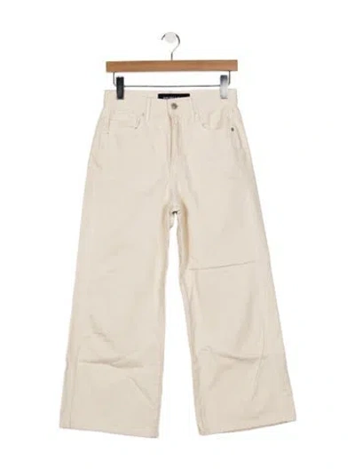 Pre-owned Veronica Beard High-rise Wide Leg Jeans In Neutral