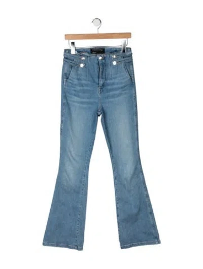 Pre-owned Veronica Beard High-rise Wide Leg Jeans In Neutrals