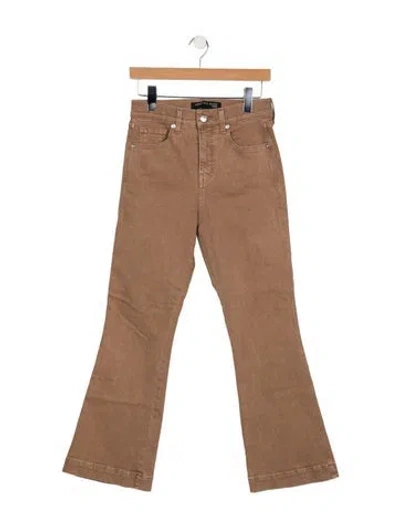 Pre-owned Veronica Beard High-rise Wide Leg Jeans In Orange