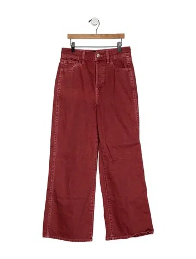 Pre-owned Veronica Beard High-rise Wide Leg Jeans In Orange