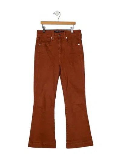 Pre-owned Veronica Beard High-rise Wide Leg Jeans In Orange