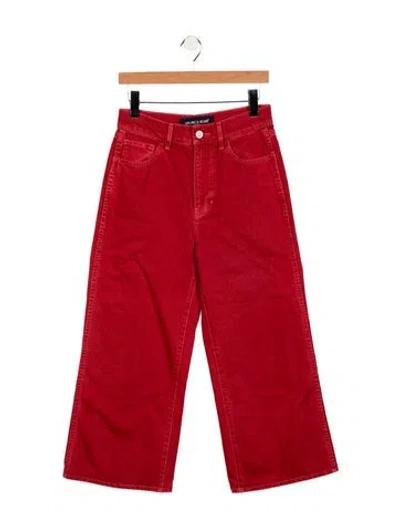 Pre-owned Veronica Beard High-rise Wide Leg Jeans In Orange