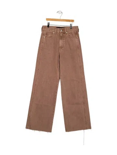 Pre-owned Veronica Beard High-rise Wide Leg Jeans In Pink