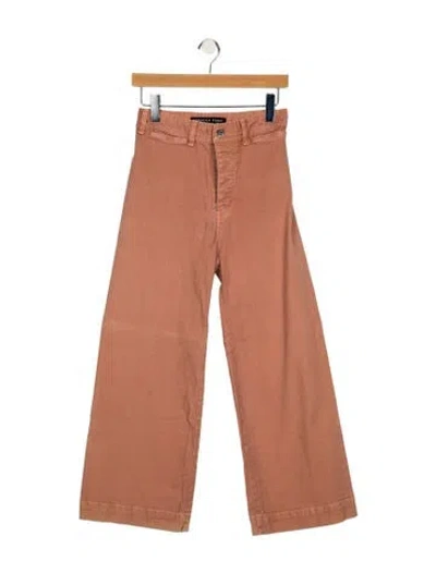 Pre-owned Veronica Beard High-rise Wide Leg Jeans In Pink