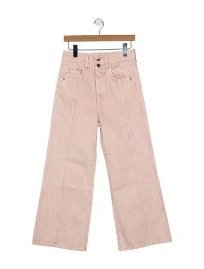 Pre-owned Veronica Beard High-rise Wide Leg Jeans In Pink