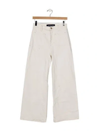 Pre-owned Veronica Beard High-rise Wide Leg Jeans In Pink