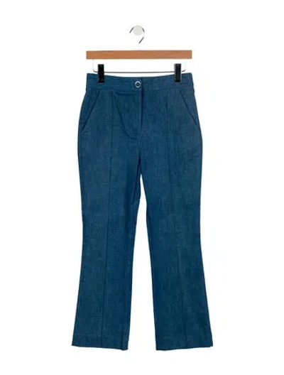 Pre-owned Veronica Beard High-rise Wide Leg Jeans W/ Tags In Blue