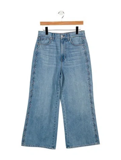 Pre-owned Veronica Beard High-rise Wide Leg Jeans W/ Tags In Blue