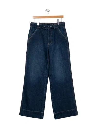 Pre-owned Veronica Beard High-rise Wide Leg Jeans W/ Tags In Blue