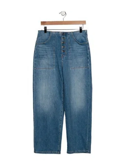 Pre-owned Veronica Beard High-rise Wide Leg Jeans W/ Tags In Blue