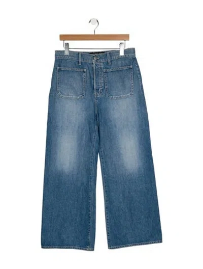 Pre-owned Veronica Beard High-rise Wide Leg Jeans W/ Tags In Blue