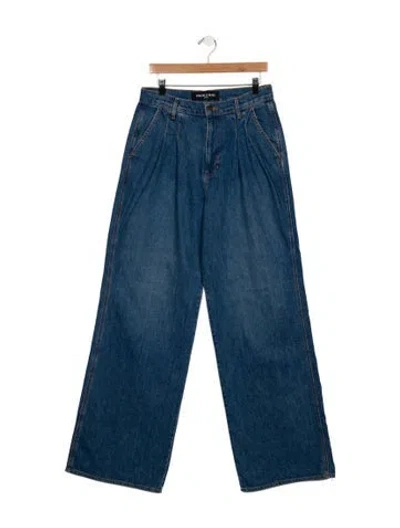 Pre-owned Veronica Beard High-rise Wide Leg Jeans W/ Tags In Blue
