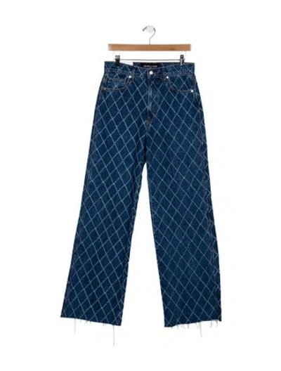 Pre-owned Veronica Beard High-rise Wide Leg Jeans W/ Tags In Blue