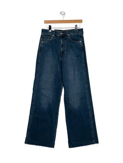 Pre-owned Veronica Beard High-rise Wide Leg Jeans W/ Tags In Blue