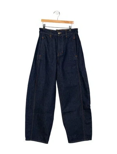 Pre-owned Veronica Beard High-rise Wide Leg Jeans W/ Tags In Blue