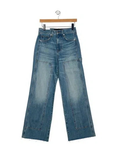 Pre-owned Veronica Beard High-rise Wide Leg Jeans W/ Tags In Blue