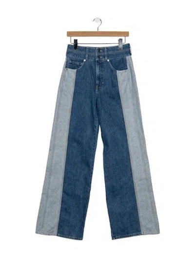 Pre-owned Veronica Beard High-rise Wide Leg Jeans W/ Tags In Blue