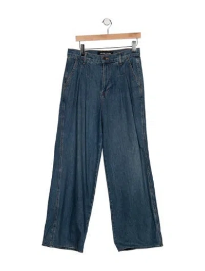 Pre-owned Veronica Beard High-rise Wide Leg Jeans W/ Tags In Blue