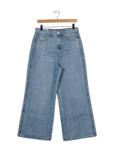 Pre-owned Veronica Beard High-rise Wide Leg Jeans W/ Tags In Blue