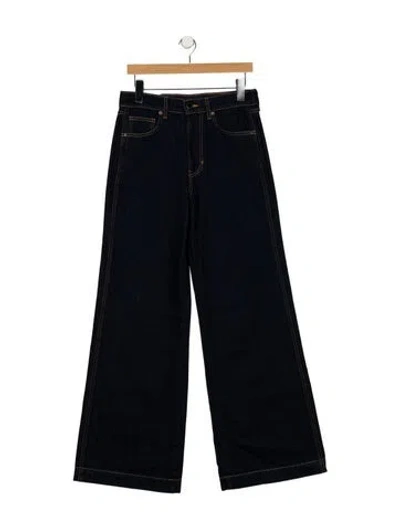 Pre-owned Veronica Beard High-rise Wide Leg Jeans W/ Tags In Blue