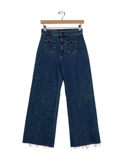 Pre-owned Veronica Beard High-rise Wide Leg Jeans W/ Tags In Blue