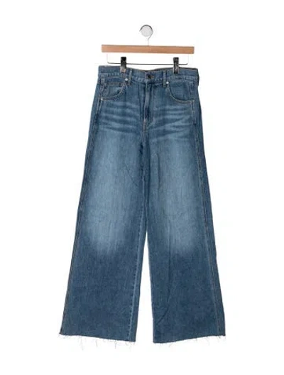 Pre-owned Veronica Beard High-rise Wide Leg Jeans W/ Tags In Blue