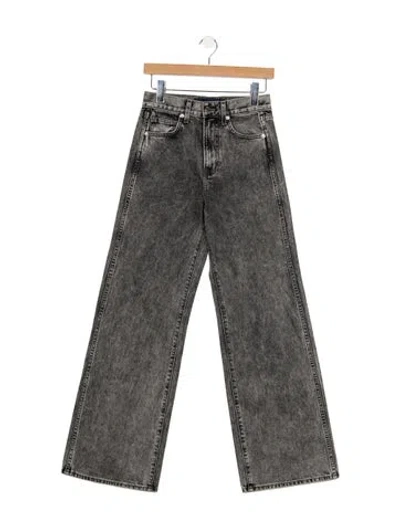 Pre-owned Veronica Beard High-rise Wide Leg Jeans W/ Tags In Gray