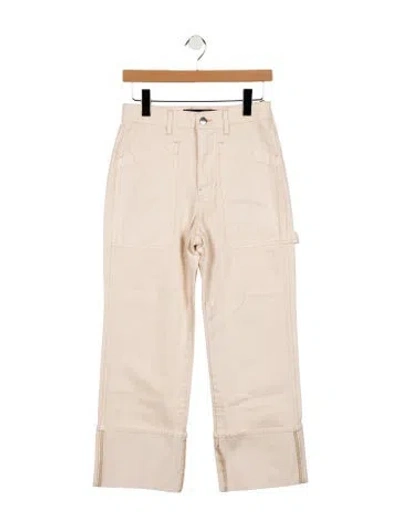 Pre-owned Veronica Beard High-rise Wide Leg Jeans W/ Tags In Neutral