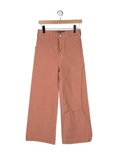 Pre-owned Veronica Beard High-rise Wide Leg Jeans W/ Tags In Orange