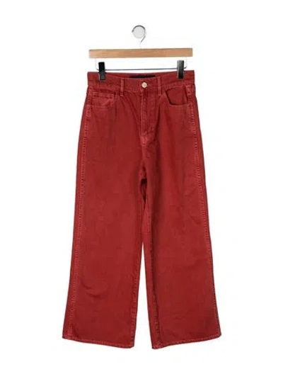 Pre-owned Veronica Beard High-rise Wide Leg Jeans W/ Tags In Orange