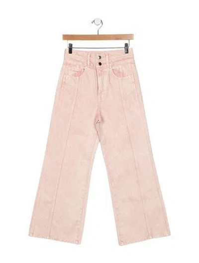 Pre-owned Veronica Beard High-rise Wide Leg Jeans W/ Tags In Pink