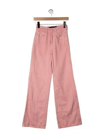 Pre-owned Veronica Beard High-rise Wide Leg Jeans W/ Tags In Pink