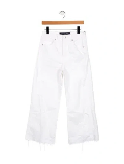 Pre-owned Veronica Beard High-rise Wide Leg Jeans W/ Tags In White