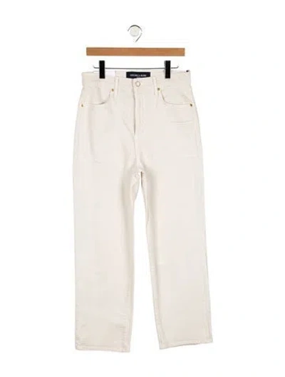 Pre-owned Veronica Beard High-rise Wide Leg Jeans W/ Tags In White