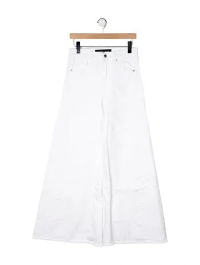 Pre-owned Veronica Beard High-rise Wide Leg Jeans W/ Tags In White