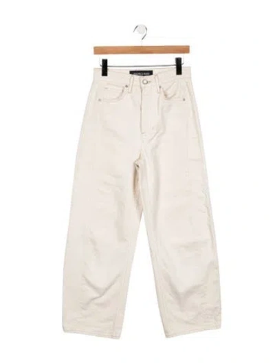 Pre-owned Veronica Beard High-rise Wide Leg Jeans W/ Tags In White