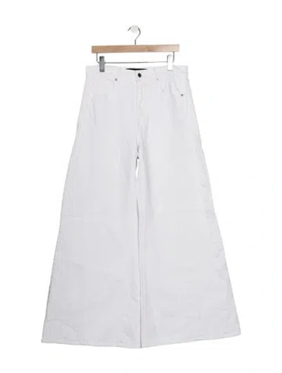 Pre-owned Veronica Beard High-rise Wide Leg Jeans W/ Tags In White
