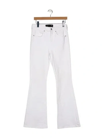 Pre-owned Veronica Beard High-rise Wide Leg Jeans In White