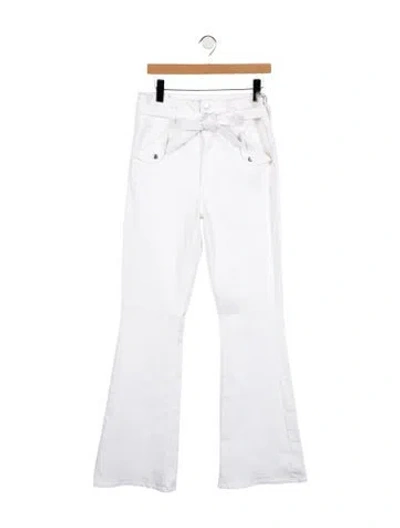 Pre-owned Veronica Beard High-rise Wide Leg Jeans In White
