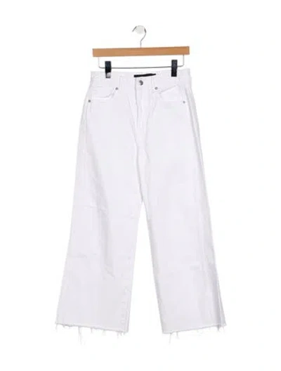 Pre-owned Veronica Beard High-rise Wide Leg Jeans In White