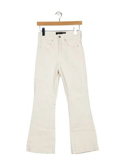 Pre-owned Veronica Beard High-rise Wide Leg Jeans In White