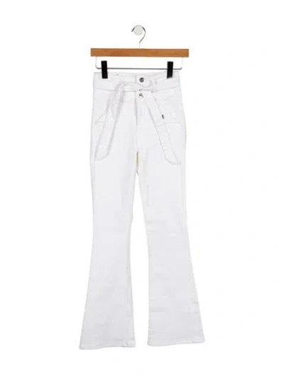 Pre-owned Veronica Beard High-rise Wide Leg Jeans In White